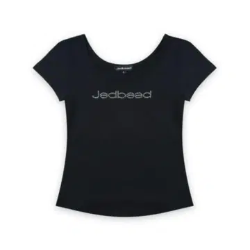 Jedbeed 스톤 로고 반팔 T셔츠 블랙