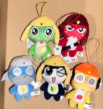 개구리 중사 케로로 봉제 인형 마스코트 전 5종 세트