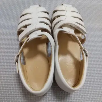 화이트 가죽 샌들 21cm
