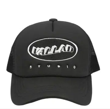 Vallad studio VALLAD 로고 메쉬 캡 블랙
