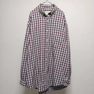 에디 바우어 화이트 택 타탄 마드라스 체크 M