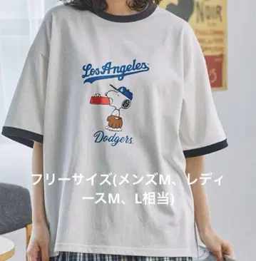[ 새상품 ] MLB 스누피 피넛 다저스 T셔츠 프리 사이즈