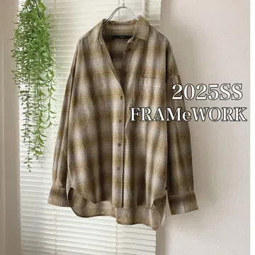 2025 SS FRAMeWORK 옴브레 체크 셔츠