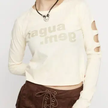 베이지 COMPACTLONGSLEEVE T셔츠 LAGUA GEM 한국