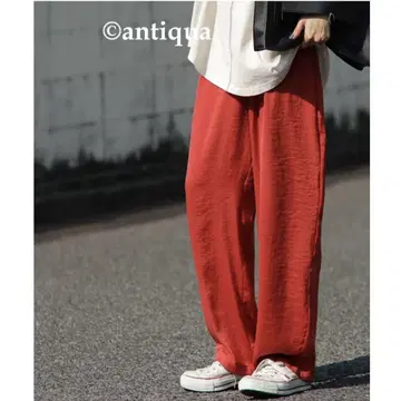 안티카 새틴 팬츠 여성용 하의 롱 루즈핏