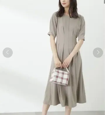N 내추럴 뷰티 베이직 린넨 허리 턱 원피스 M 사이즈