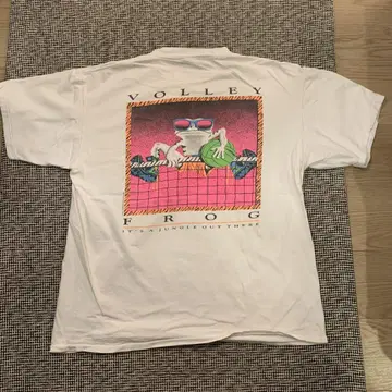 90s USA제 애니멀 프린트 T셔츠 ONEITA 개구리 기업T