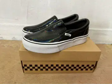 VANS V98THICK HL 통굽 슬립온 에나멜 사이즈 24cm