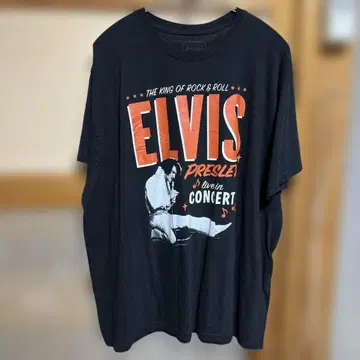 엘비스 프레슬리 엘비스 T셔츠 콘서트 블랙 ELVIS