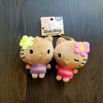 니코누이 일광화상 키티 마스코트 키링 갸루 하이비스커스