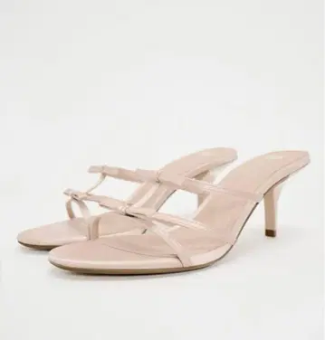 ZARA 리본 하이힐 샌들 핑크 37 24cm 미사용 새상품