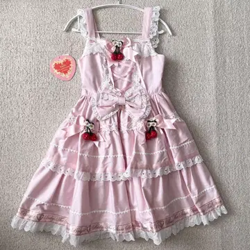 baby 흔들흔들 딸기 오버롤 스커트