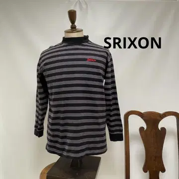 5011 [ SRIXON L ] 골프 스트라이프 모크넥 코튼 셔츠