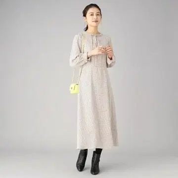 레어 컬러 언타이틀 올드 지오메 패턴 핏앤 플레어 원피스 M 새상품급
