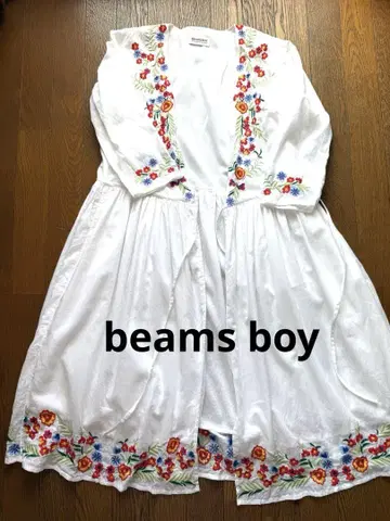 beams boy 랩 원피스 꽃 무늬 7부 소매