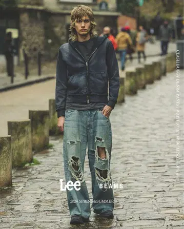 Lee x BEAMS 별주 크러쉬 데님 2024SS