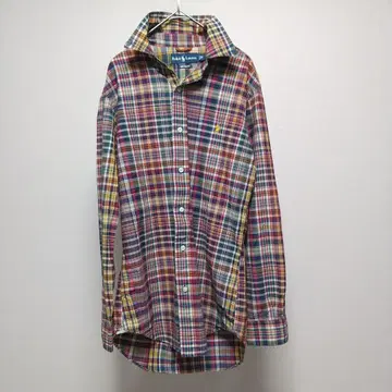 랄프 로렌 커스텀 핏 타탄 마드라스 체크