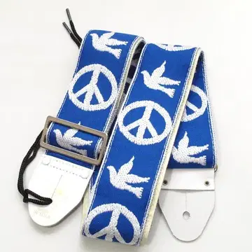 새상품 기타 스트랩 ACE 복각판 ACE-6 파랑 PEACE & DOVE