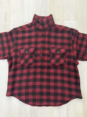 J.CREW 플란넬 셔츠 하프 지퍼 풀오버 킹택 USA