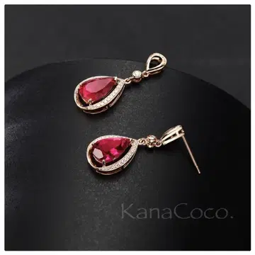 SALE [ 새상품 ] 루비 파티 롱 귀걸이