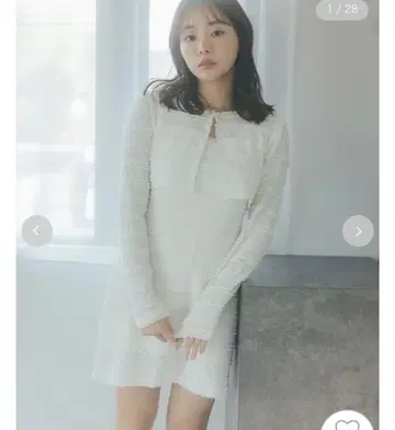 snidel 가디건 세트 컷 레이스 원피스
