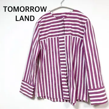 TOMORROW LAND 스트라이프 긴팔 셔츠 핑크 화이트 36 사이즈