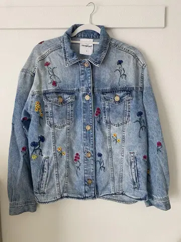 desigual 꽃무늬 자수 데님 자켓 데지구알 S 사이즈 G