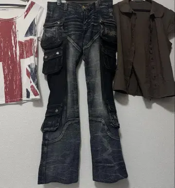 기믹 부츠컷 데님 y2k