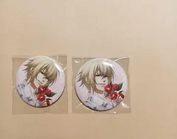 박앵귀 신개 카자마 치카게 캔뱃지 2점 새상품 with flower
