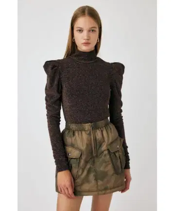 moussy POINT SHOULDER GLITTER 상의