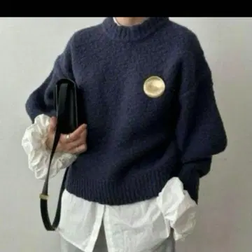 CLANE BROOCH SET SOFT SLUB KNIT TOPS