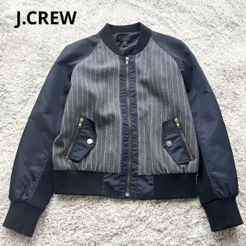 [ J.CREW ] 제이크루 핀스트라이프 베이스볼 자켓 MA-1