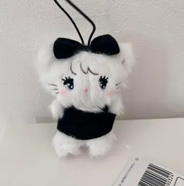 화이트 고양이 봉제 인형 마스코트