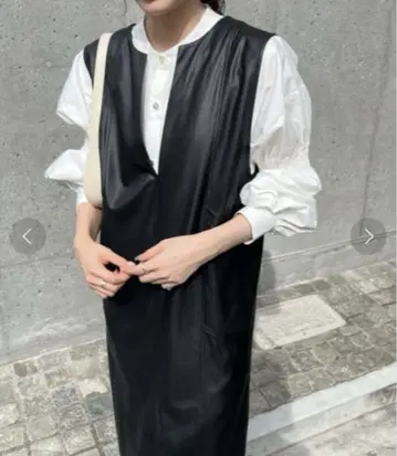 CAPRICIEUX LE'MAGE 에코 가죽 점프 스커트