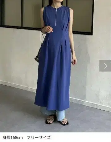 허리 턱 2WAY 지퍼 민소매 원피스