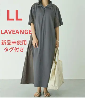 LAVEANGE 라비앙제 미사용 새상품 하프 지퍼 배색 컷 원피스