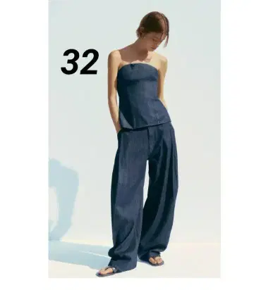 완판템 ZARA TRF 데님 다트 팬츠 32 레어