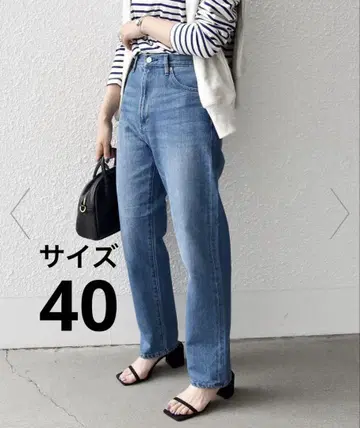 SHIPS any 하이라이즈 데님 팬츠 블루 40
