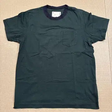 sacai 다크 그린 T셔츠 포켓 부착