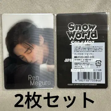 SnowMan 메구로 렌 Snow World 흘긋 보기 카드 2장 세트