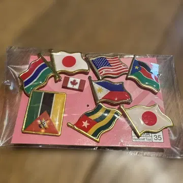 만국기 핀 배지 교환 스타터 세트
