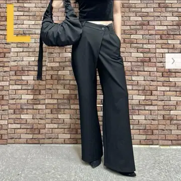 지유 GU 신상 완판 랩 슬랙스 Z+E 네이비 일부 매장 한정 상품 L