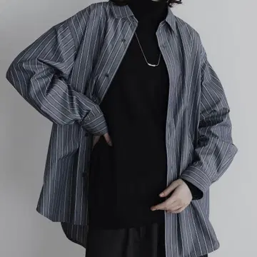 remer 루즈 베이직 레귤러 셔츠 스트라이프 M