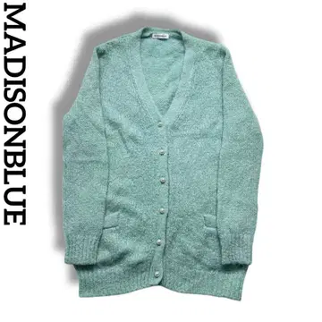 새상품급 MADISONBLUE 펄 가디건 모헤어 알파카 니트