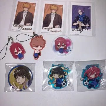 블루 록 데코라 pic 폴라로이드 러버 키링 캔뱃지