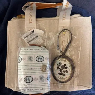미사용 디즈니랜드 호텔 숙박자 한정판 토트백 파우치 코인 케이스