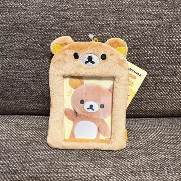 리락쿠마 봉제 인형 사진 키링 트레이딩 카드 케이스 패스 케이스