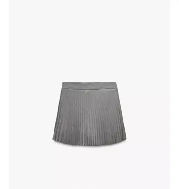 [ 미사용 새상품 ] ZARA 박스 플리츠 스코트 L