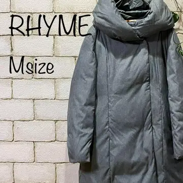 RHYME 롱 다운 코트 스탠드 넥 M 그레이 MD-114