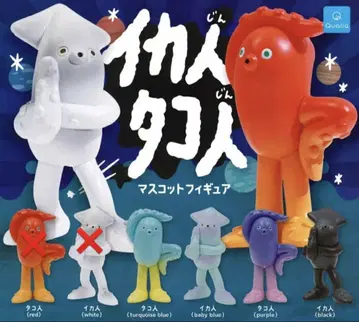 오징어 인간 문어 인간 마스코트 피규어 4체 세트